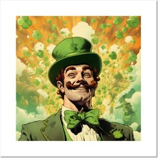 Happy St. Patrick's Day Clovers Posters and Art